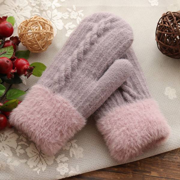 Women's Winter Warm And Cute Riding Gloves With Velvet - Image 4