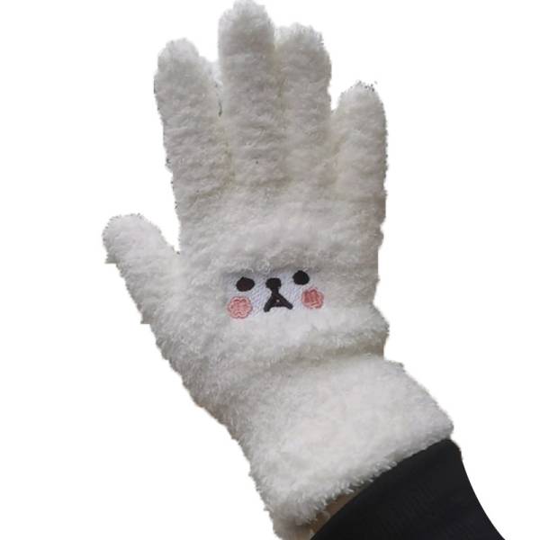 Warm Lady Winter Knitting Plush Gloves - Image 3