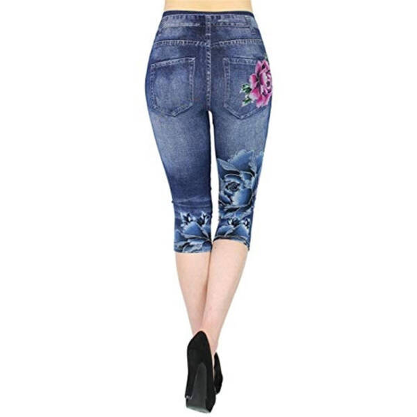 Fashion Denim Leggings Women's Cropped Pants - Image 6