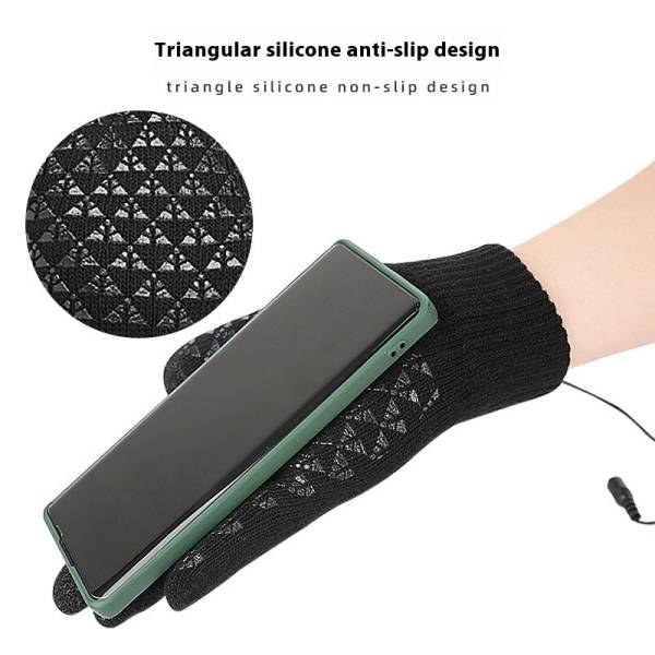 USB Heating Electric Heating Gloves Thermal Thickened Knitting - Image 3