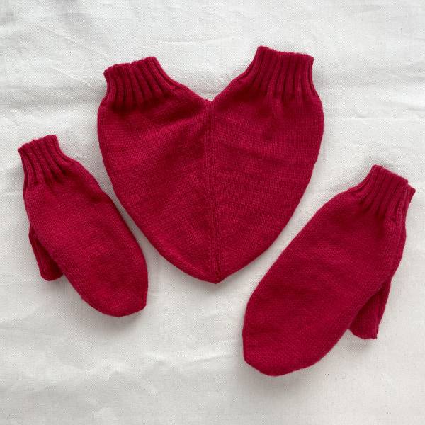 Love Warm Decoration Solid Color Knitted Yarn Gloves - Image 7