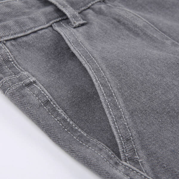 Street Retro Low Rise Denim Cargo Pants - Image 6