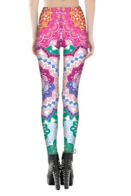 Colourful Psy Mandalas Leggings - Image 4