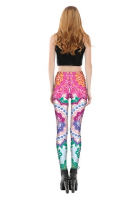 Colourful Psy Mandalas Leggings - Image 2