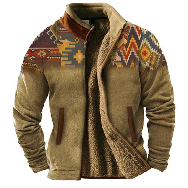 Fashion Casual Men's Fleece Jacket Coat - Image 5