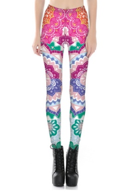 Colourful Psy Mandalas Leggings - Image 3