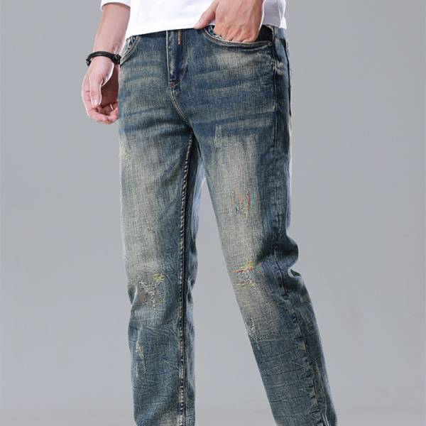 Men's Straight Slim Cotton Vintage Jeans