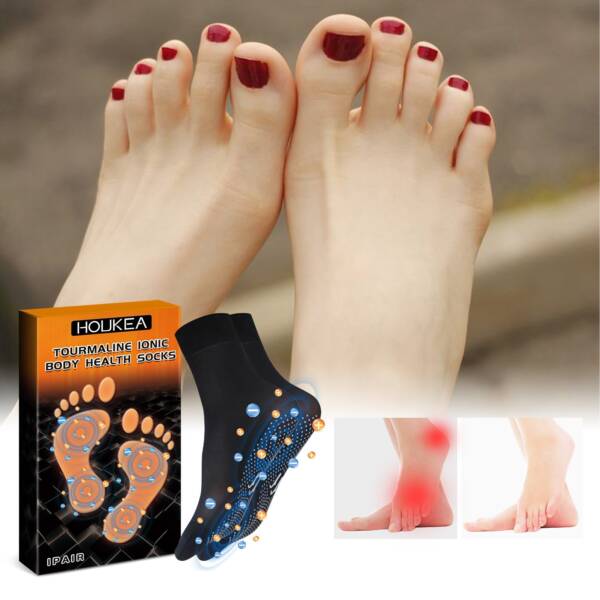 Cold-proof Windproof Warm Foot Ion Massage Socks