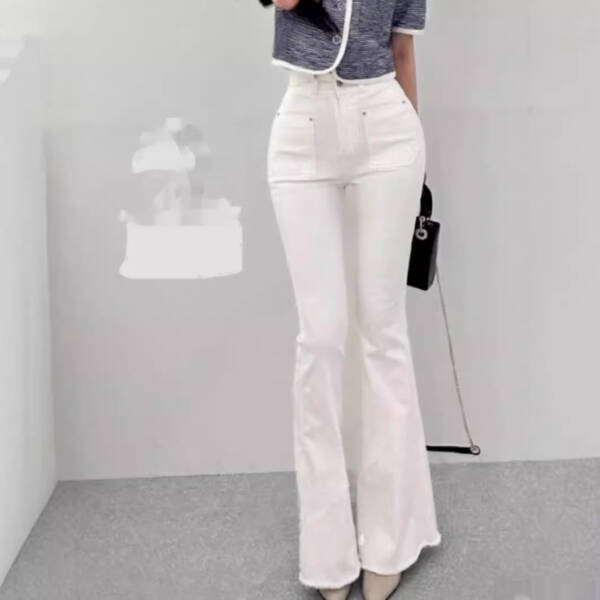 High Waist Big Long Leg Fengqi Denim Horn High Waist Pants - Image 4