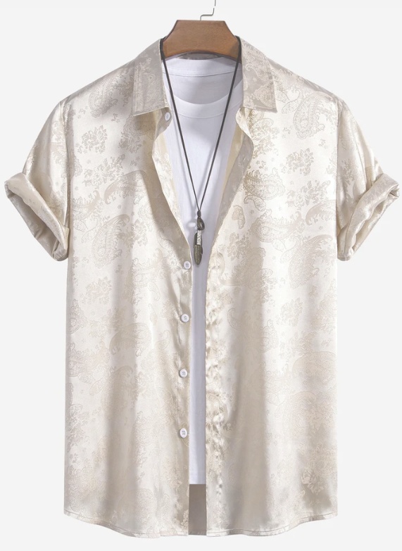 Printed Trendy Loose Men's Shirt - Image 5