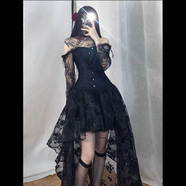 New Women's Dark Princess Gothic Corset Dress - Image 4