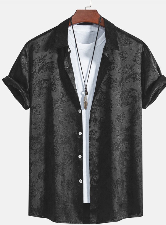 Printed Trendy Loose Men's Shirt - Image 4