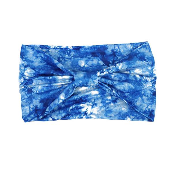 European And American New Tie-dye Sports Sweat-absorbent Hair Band Women's Super Wide Headscarf - Image 6