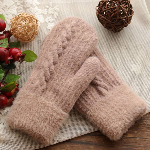 Women's Winter Warm And Cute Riding Gloves With Velvet - Image 7