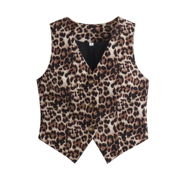 European And American Personalized Fashion Short Animal Pattern Vest - Image 5