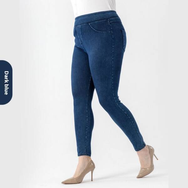 New Plus Size High Waist Slimming Hip Raise Stretch Casual Pants - Image 5