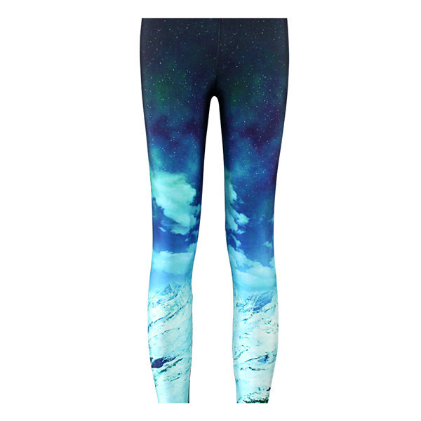 Women Hot Leggings Digital Print Ice and Snow - Image 2