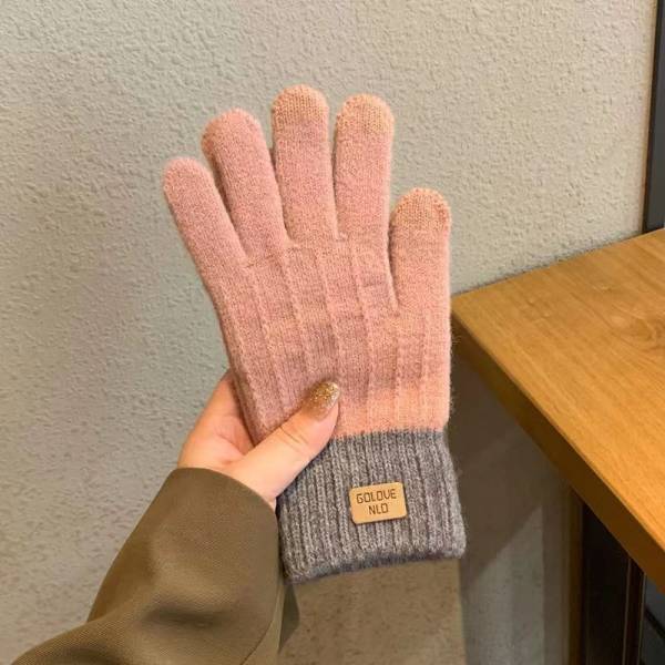 Women's Winter Wool Lined Warm Gloves - Image 7