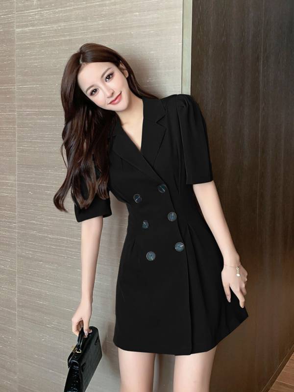 Women's Light And Luxurious Small French Suit Dress With Waist - Image 3