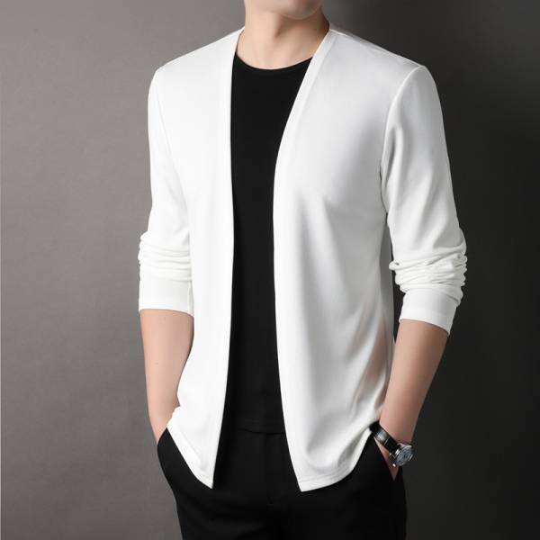 Spring Men's Cardigan Korean Style Middle-aged - Image 4