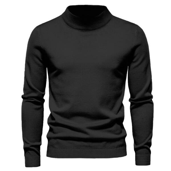 Mid-collar Slim Fit Men's Sweater Men's Multi-color - Image 9