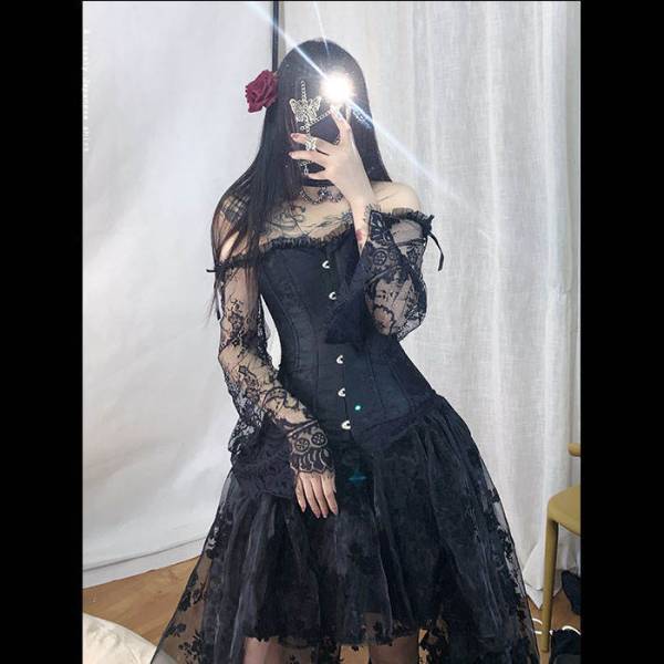 New Women's Dark Princess Gothic Corset Dress - Image 5