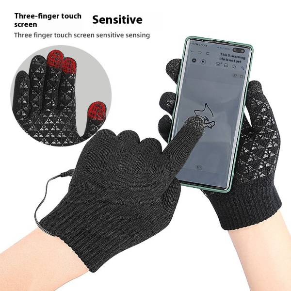 USB Heating Electric Heating Gloves Thermal Thickened Knitting - Image 5