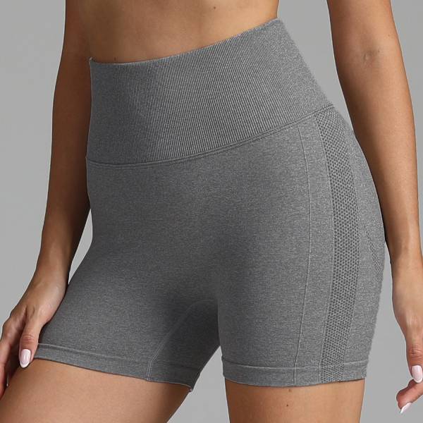 Seamless Yoga Shorts Women Solid Color High Waist Hip-lifting Fitness Pants Running Sweatpants - Image 7