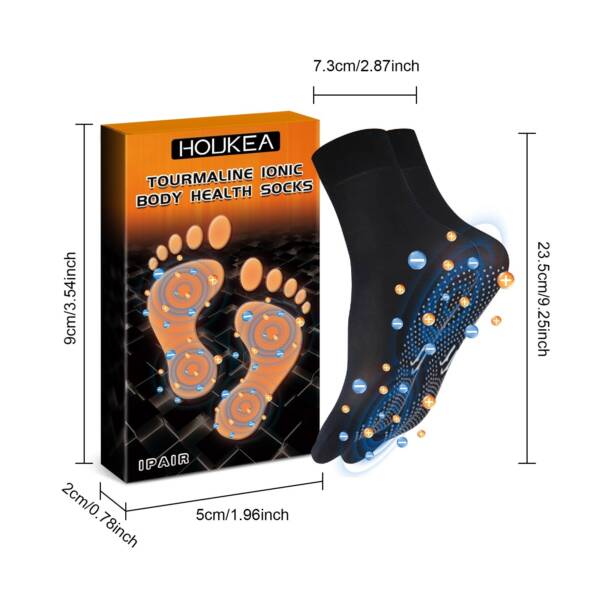 Cold-proof Windproof Warm Foot Ion Massage Socks - Image 3