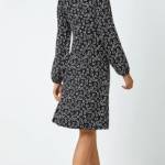 Women's Long-sleeved Casual Dress Square Pattern Skirt