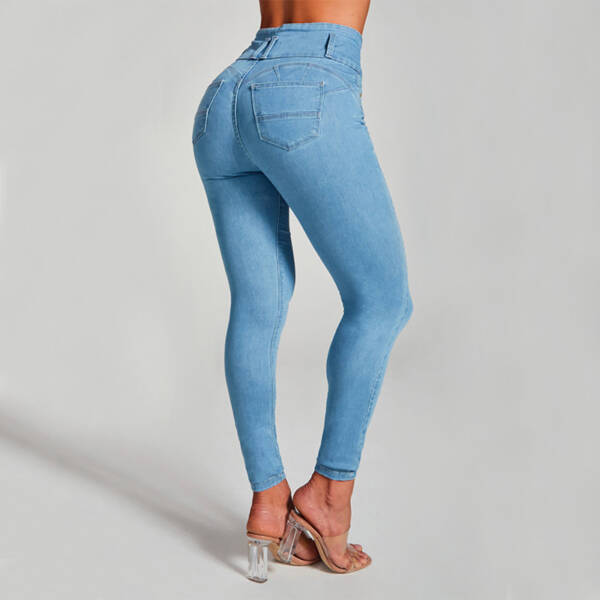 High Waist Jeans Women's Skinny Trousers Tight Stretch Shaping And Hip Lifting Pants - Image 3