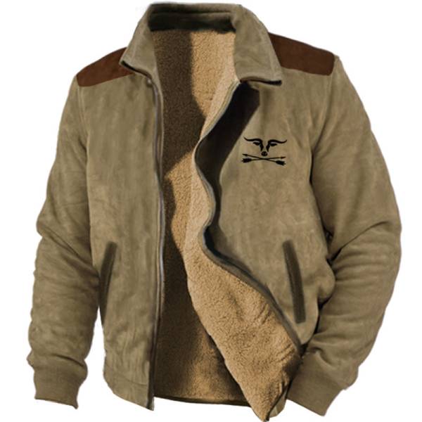 Fashion Casual Men's Fleece Jacket Coat - Image 3