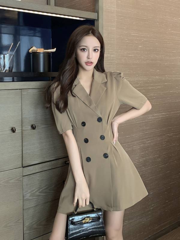 Women's Light And Luxurious Small French Suit Dress With Waist - Image 4