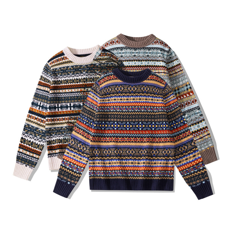 Stylish Retro Pullover: British Crew Necks On Sale