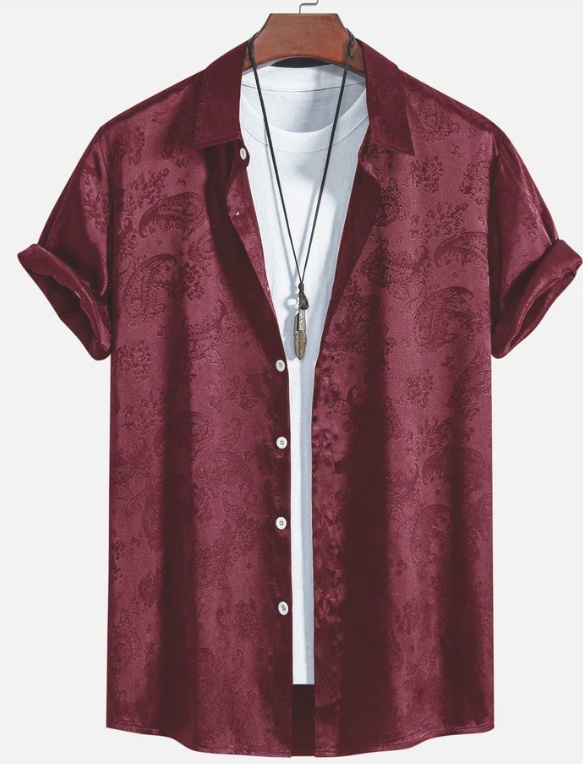 Printed Trendy Loose Men's Shirt - Image 3