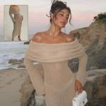 New One-shoulder Knitted Long-sleeved Dress Sexy Beach Holiday Long Dresses Womens Clothing