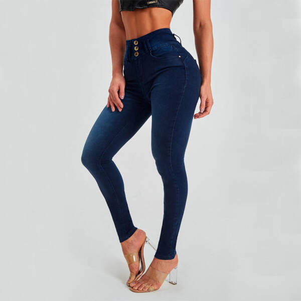 High Waist Jeans Women's Skinny Trousers Tight Stretch Shaping And Hip Lifting Pants - Image 4