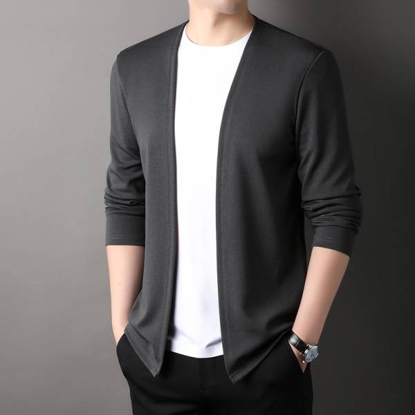 Spring Men's Cardigan Korean Style Middle-aged - Image 9