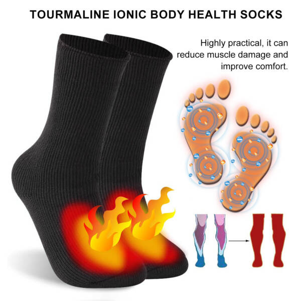 Cold-proof Windproof Warm Foot Ion Massage Socks - Image 4