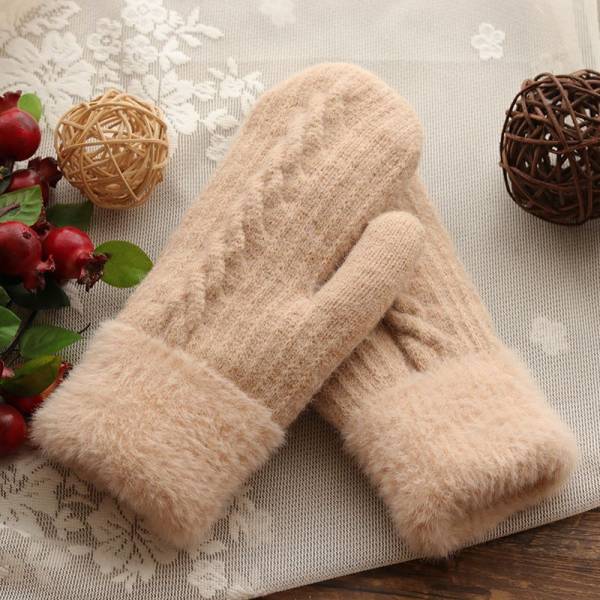 Women's Winter Warm And Cute Riding Gloves With Velvet - Image 5