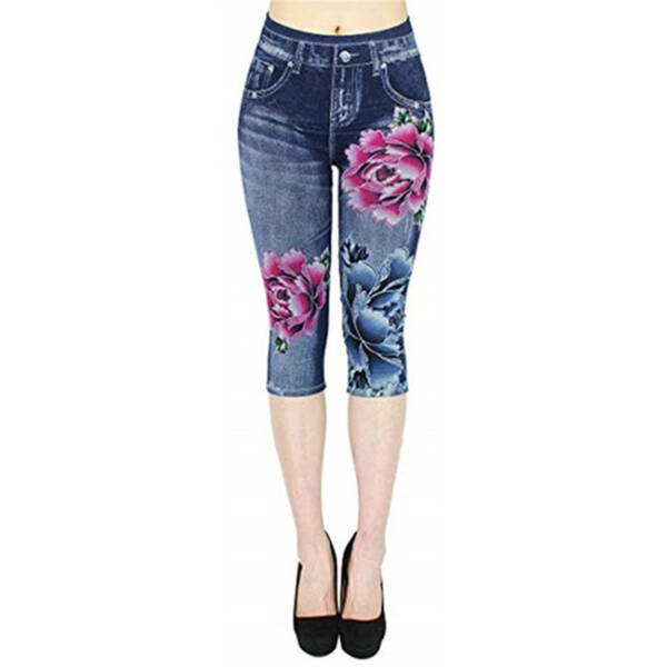 Fashion Denim Leggings Women's Cropped Pants - Image 4