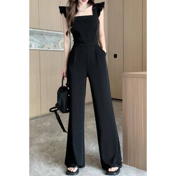 Mushroom Edge Temperament Sleeveless Jumpsuit With A Drooping Feeling And Wide Leg Pants - Image 6