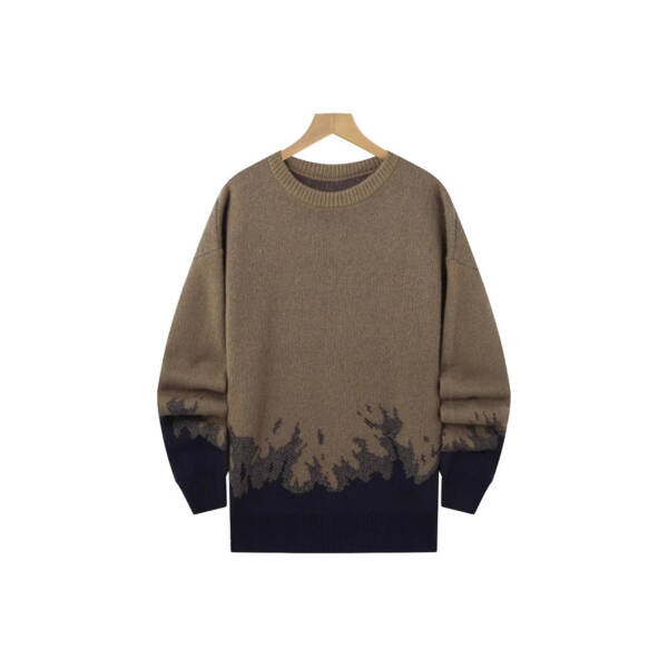 Flame Knitted Sweater Men's Leisure Warm - Image 5