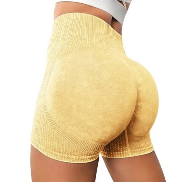 High-waisted Hip-lifting Fitness Pants Solid Color Quick-drying Tight Running Sports Yoga Shorts Women - Image 10