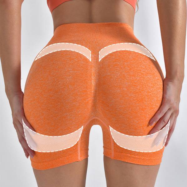 Striped Yoga Shorts High Waist Hip-lifting Tight Pants For Women Running Fitness Sports Leggings - Image 2