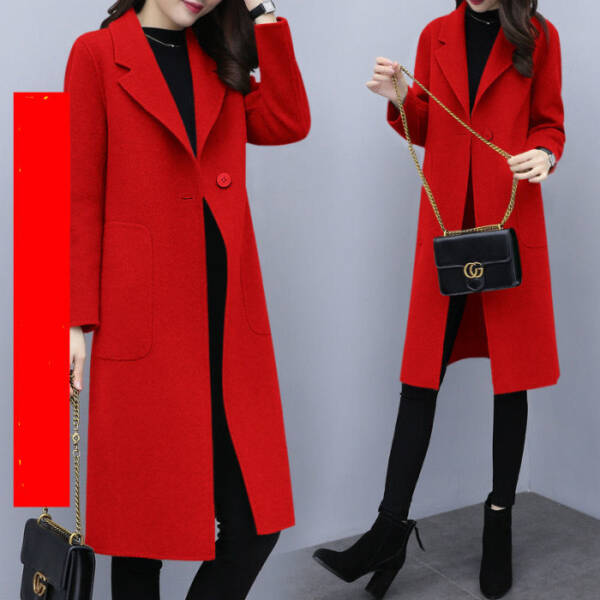 Mid-length Loose Wool Overcoat Women's Coat - Image 8