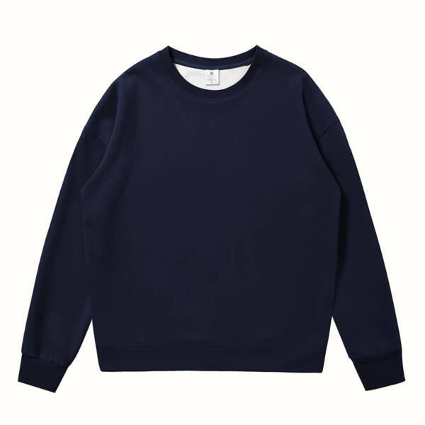 Non-gender Earth Color Round Neck Sweater - Image 9