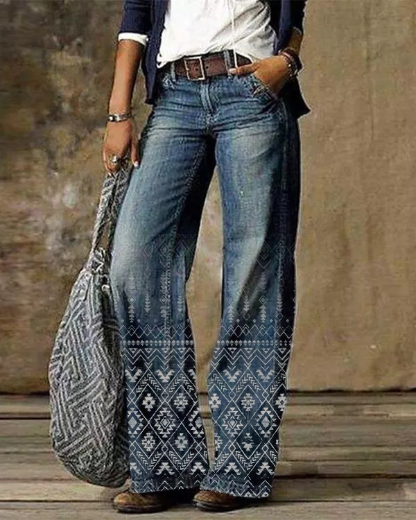 Diagonal Cloth Jeans 3D Pattern Casual Pants - Image 10