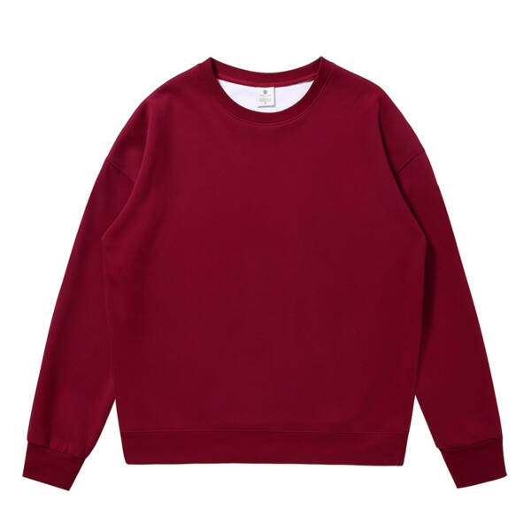 Non-gender Earth Color Round Neck Sweater - Image 6