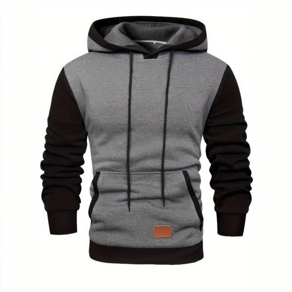 New Men's Color Matching Color Contrast Stitching Fashion Sweater - Image 2